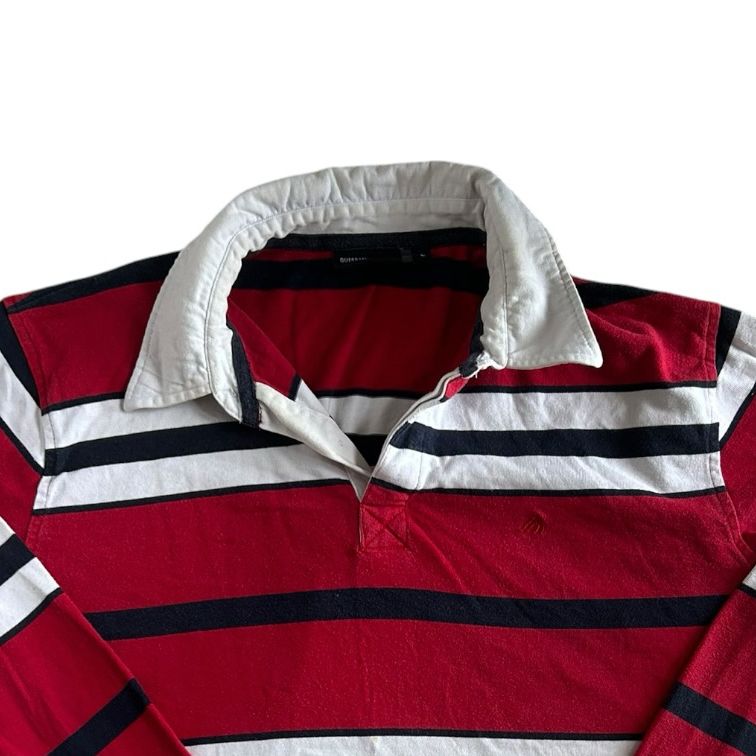 Large Quebramar Red, White and Navy Rugby Shirt