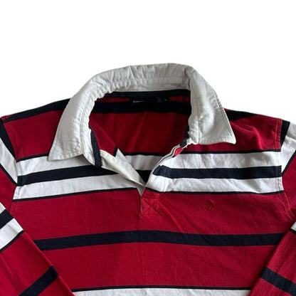 Large Quebramar Red, White and Navy Rugby Shirt