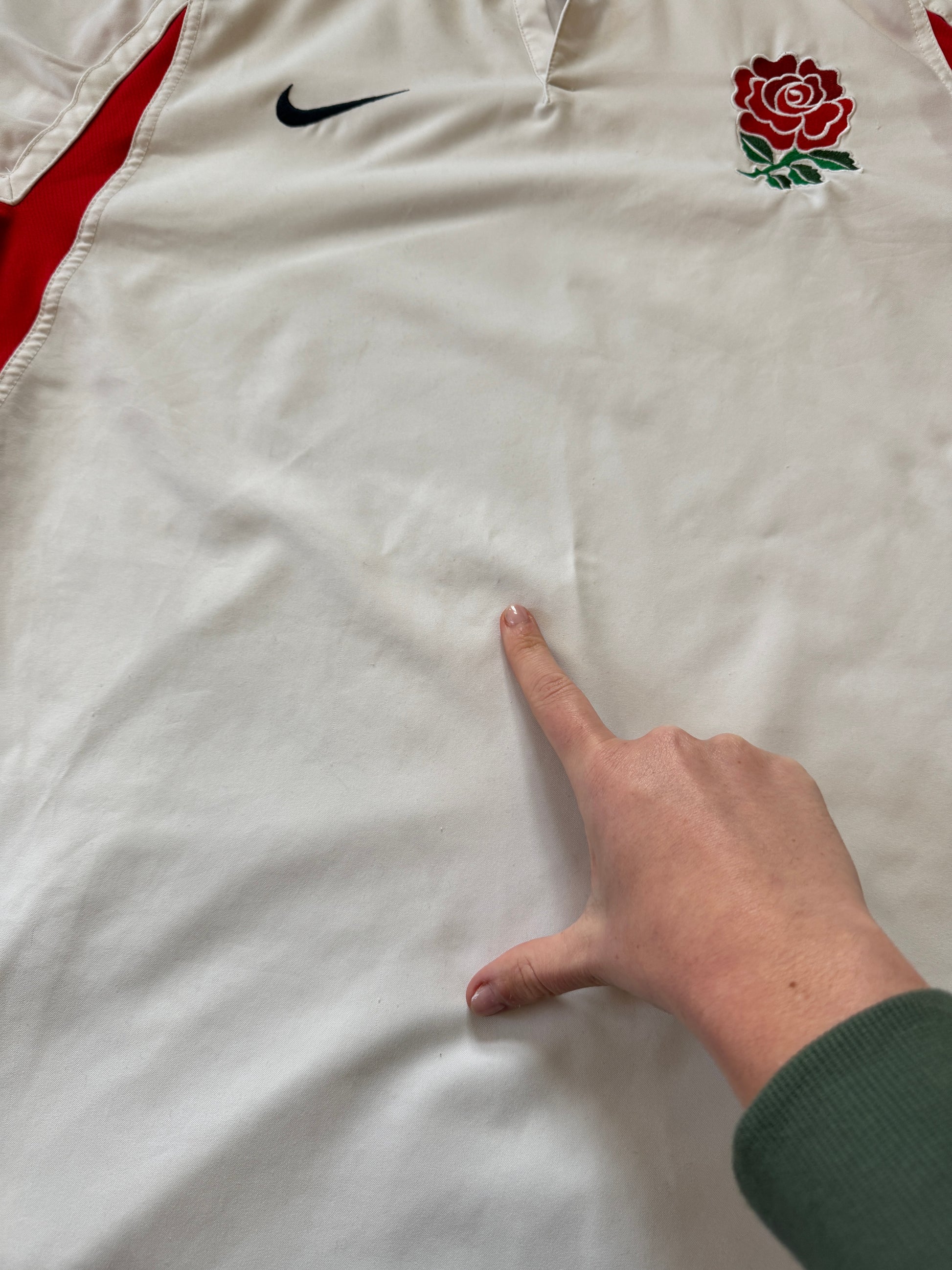 Extra large Nike White England Rugby Top