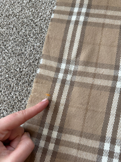 Burberry Light Beige/ Brown Lambswool Scarf