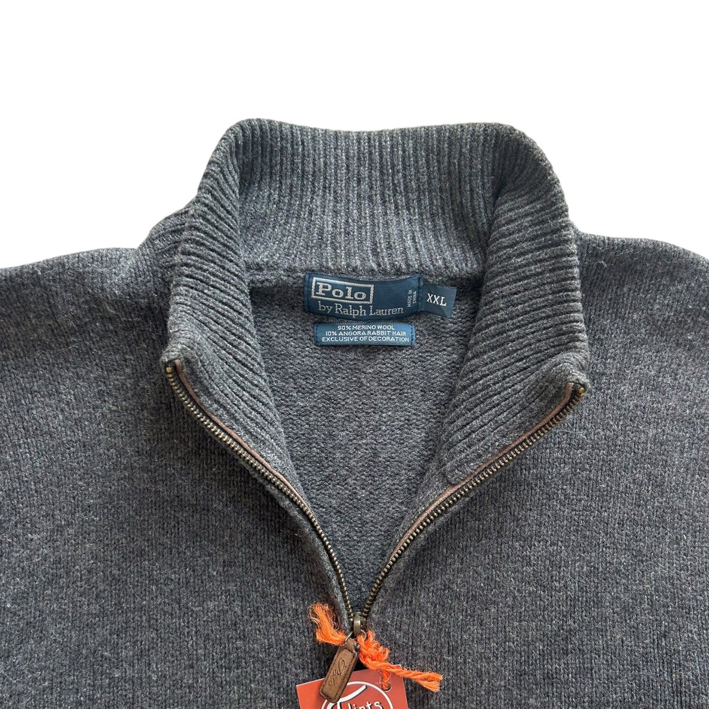 XXL Ralph Lauren Grey Knitted Full Zip Jumper
