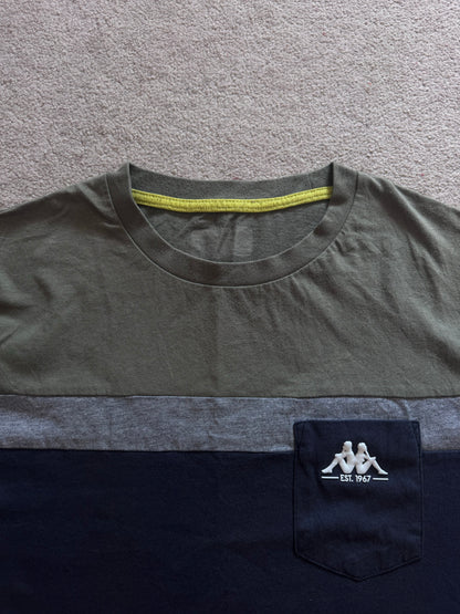 Small Kappa Green, Navy and Grey T-Shirt