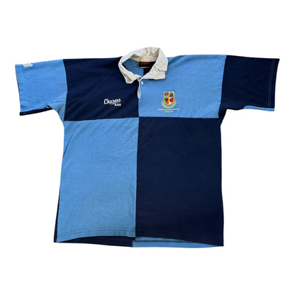 Extra large 2003/04 Edinburgh Agrics Canterbury Blue and Navy Short Sleeved Rugby Shirt
