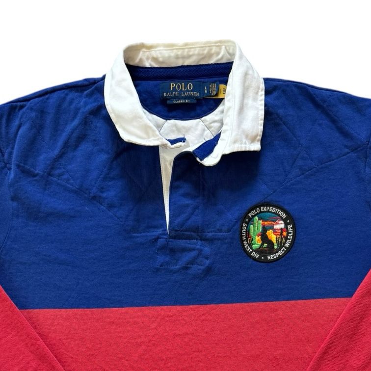 Large Ralph Lauren Expedition Colour Block Rugby Shirt