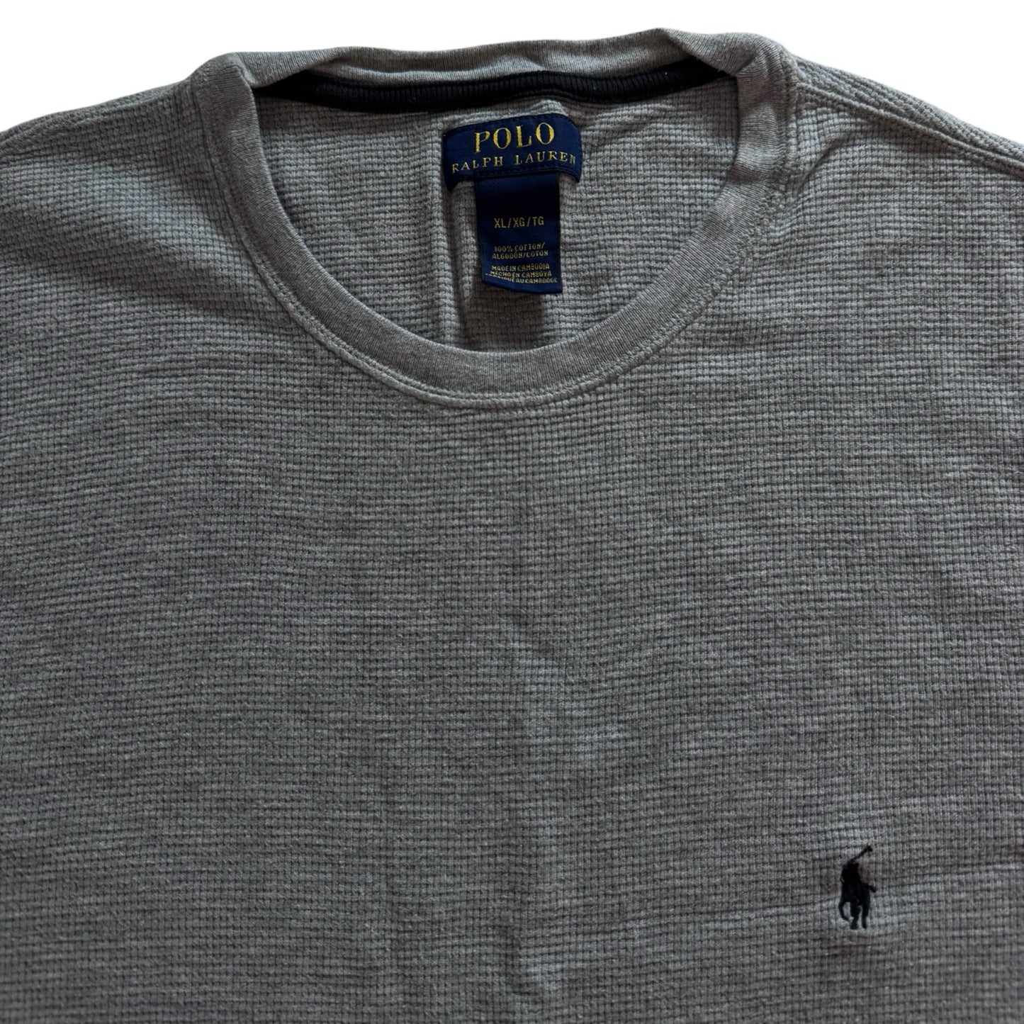 Extra large Ralph Lauren Grey Waffle Knit T-Shirt