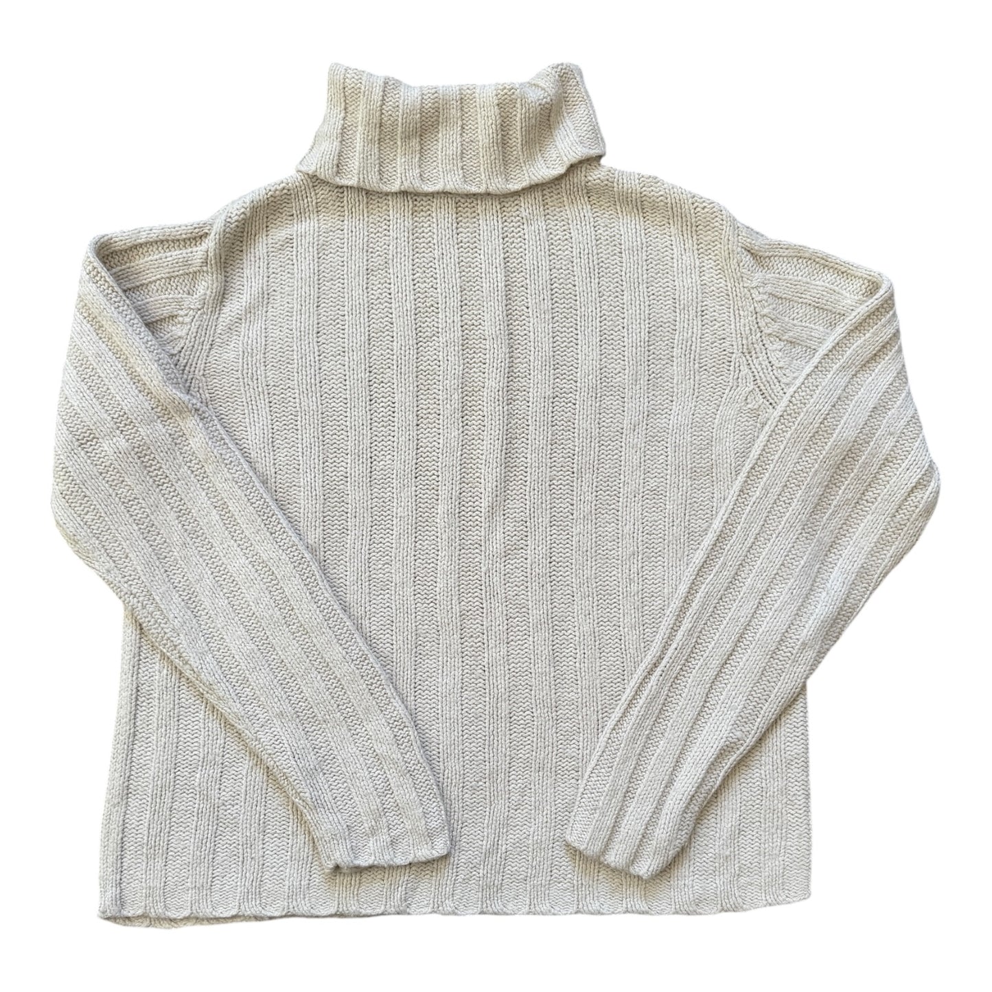 Woman's Small L.L.bean Cream Turtle Neck