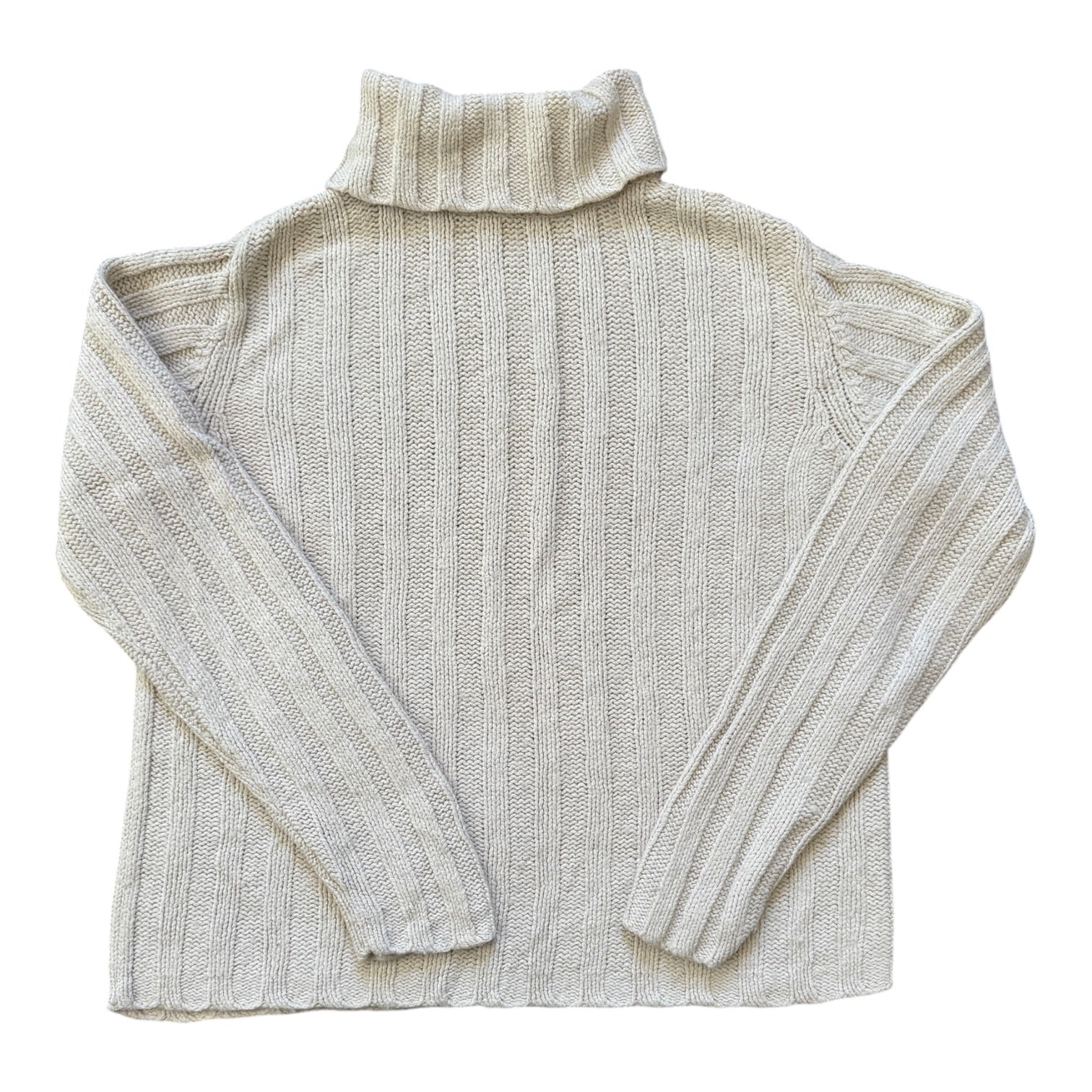 Woman's Small L.L.bean Cream Turtle Neck