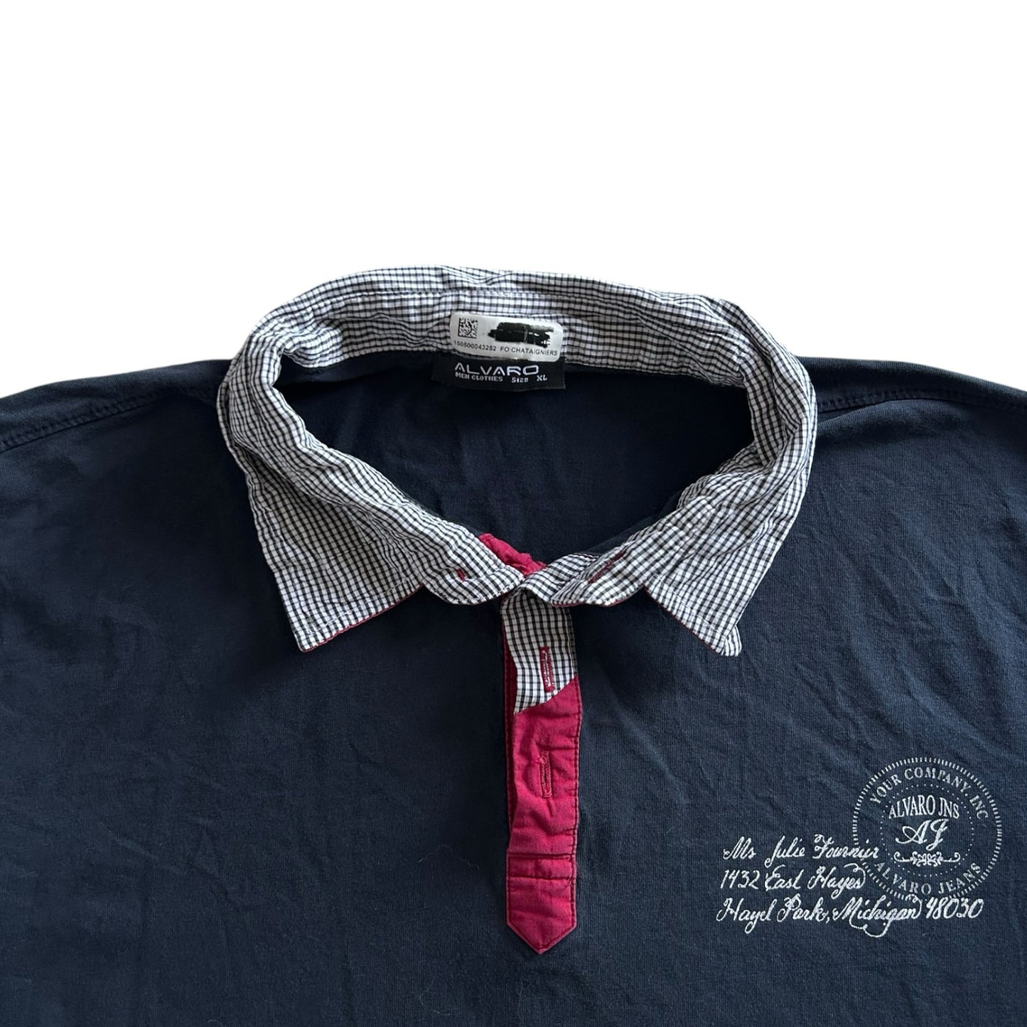Extra large Alvaro Navy Rugby Shirt