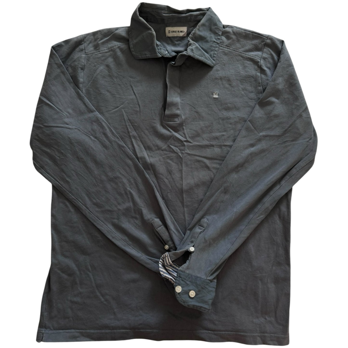 Large Serge Blanco Grey Rugby Shirt