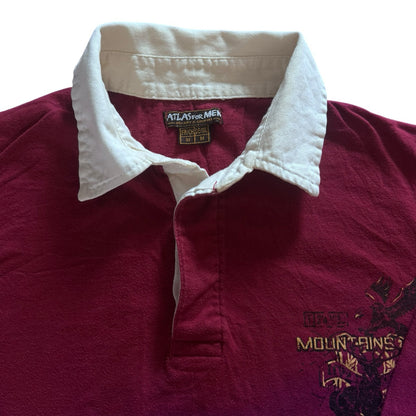 Medium Atlas For Men Deep Red Rugby Shirt