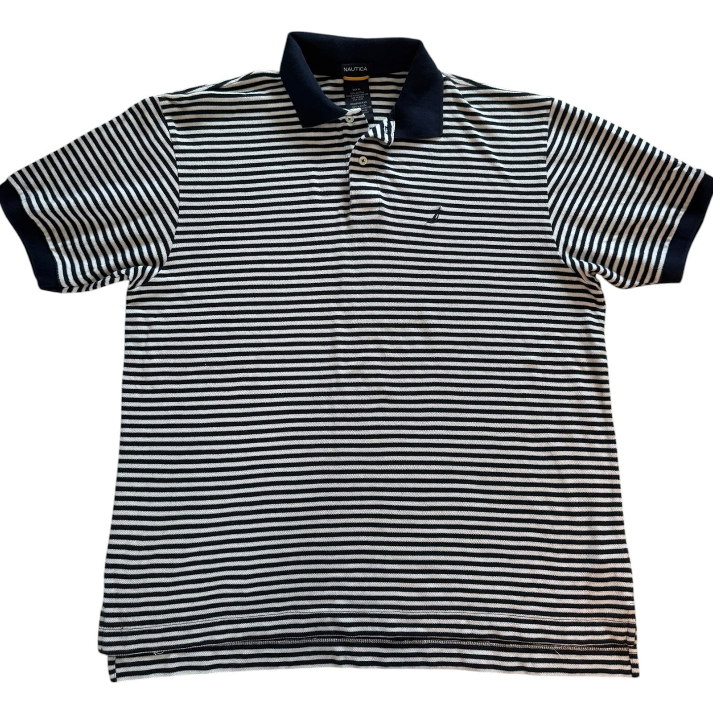 Extra large Nautica Navy and White Polo Shirt
