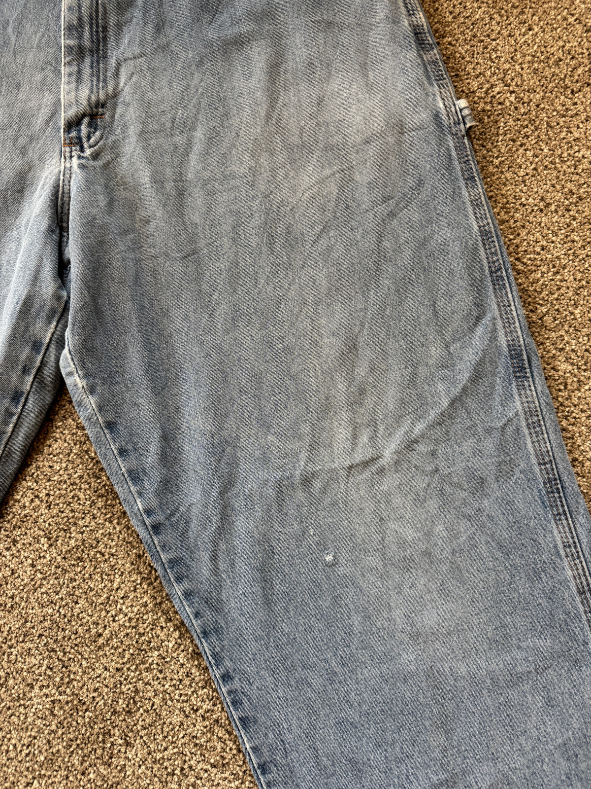 38/30 Wrangler Carpenter Denim Blue Jeans