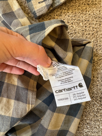 3XL Carhartt Blue Hamilton Flannel Shirt