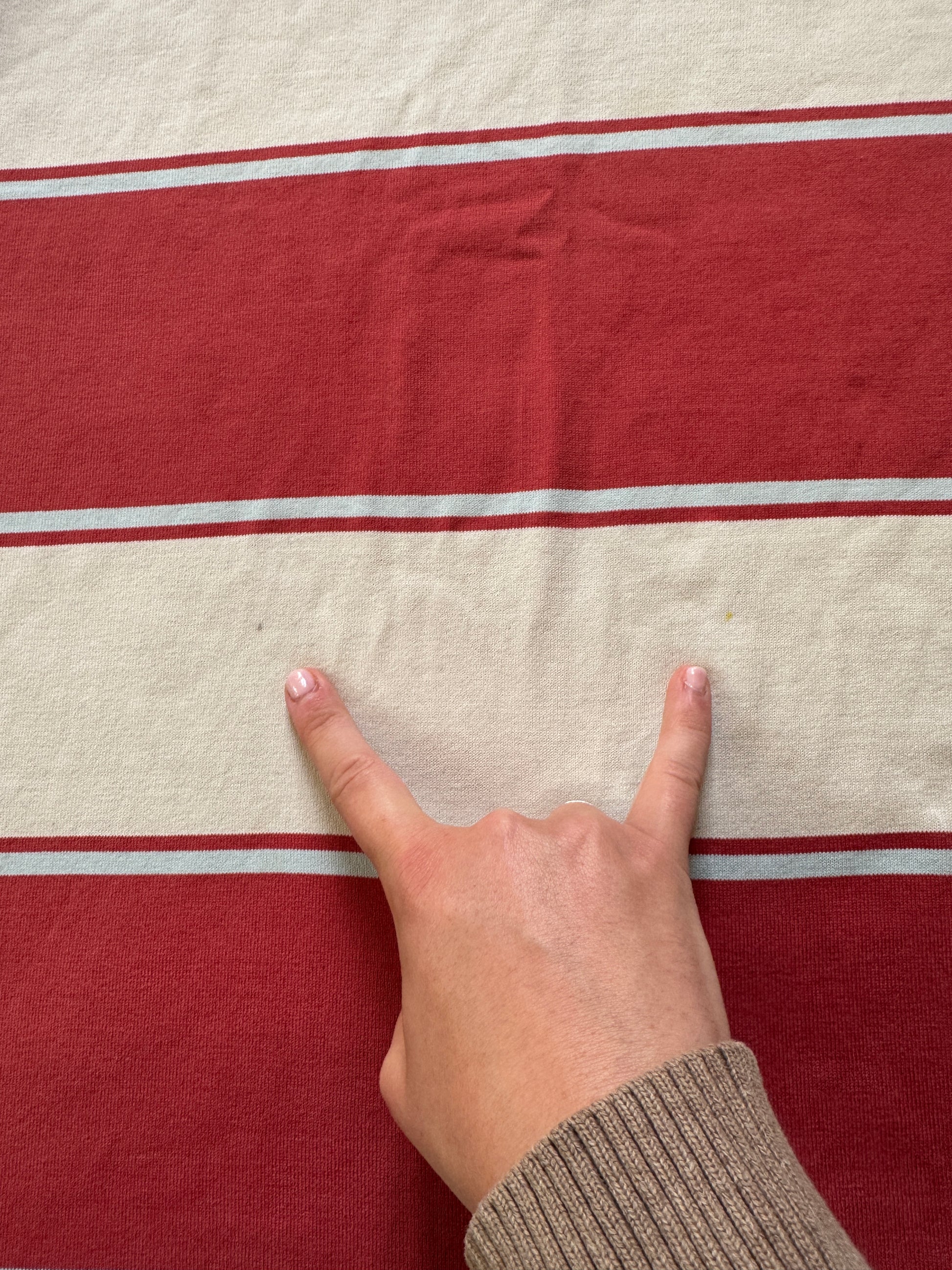 Extra large Gant Red and White Rugby Shirt - repaired