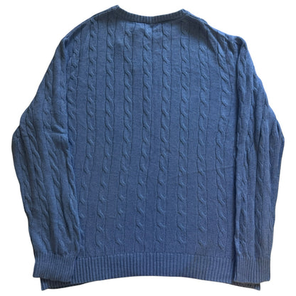 Extra large Nautica Light Blue Cable Knit Jumper