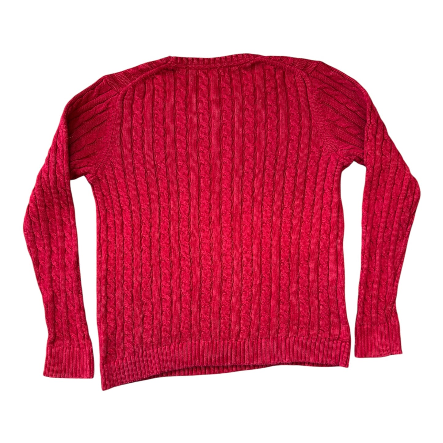Woman's Large L.L.bean Red Cable Knit