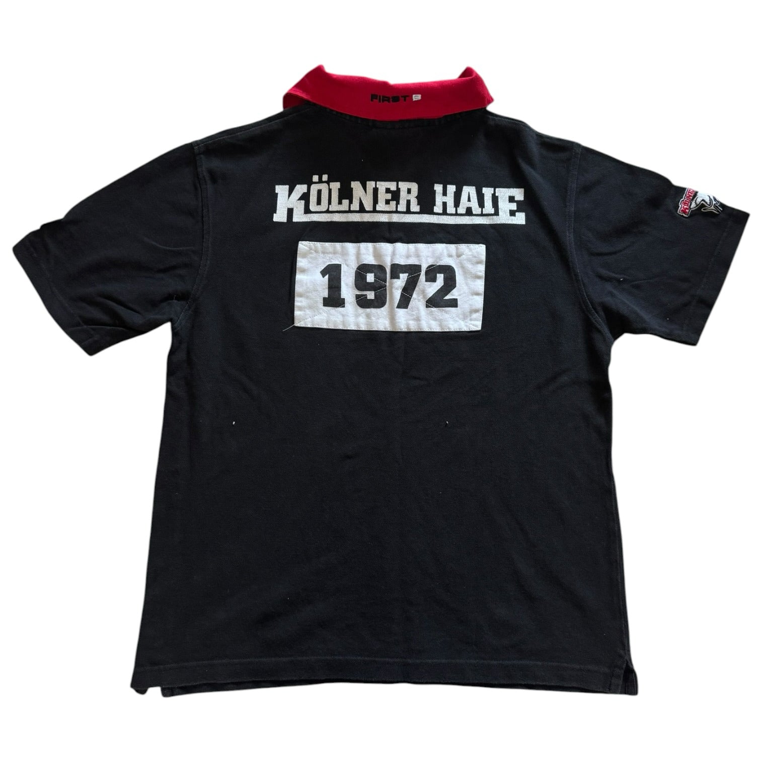 Small Kölner Haie Black Rugby Style Polo Shirt