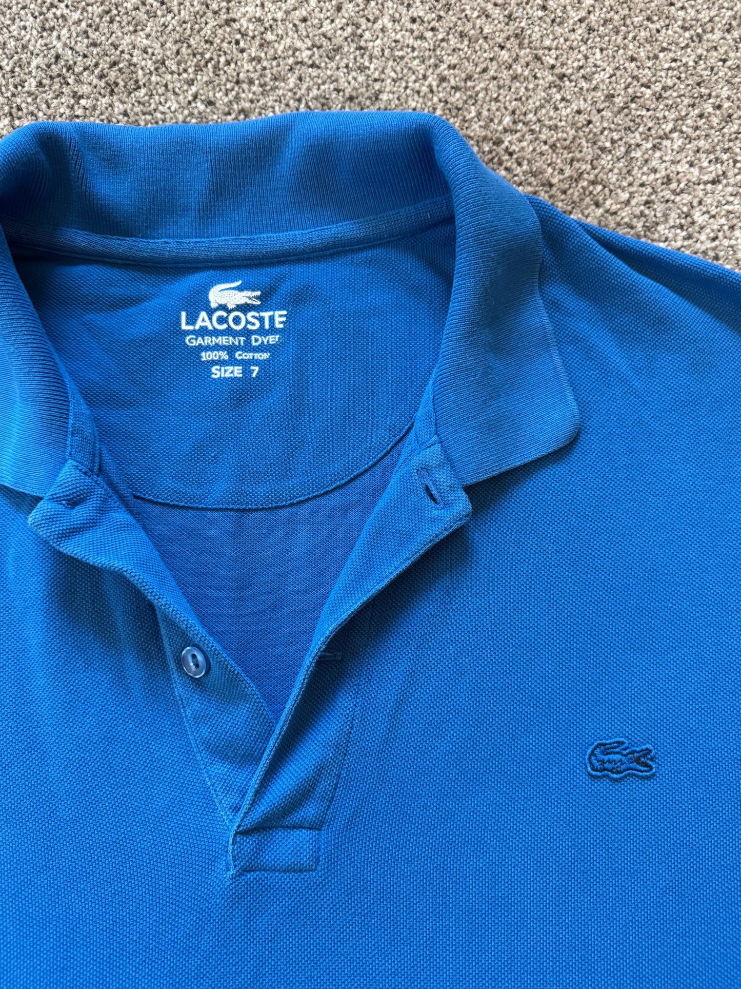XXL Lacoste Blue Crocodile Polo Shirt