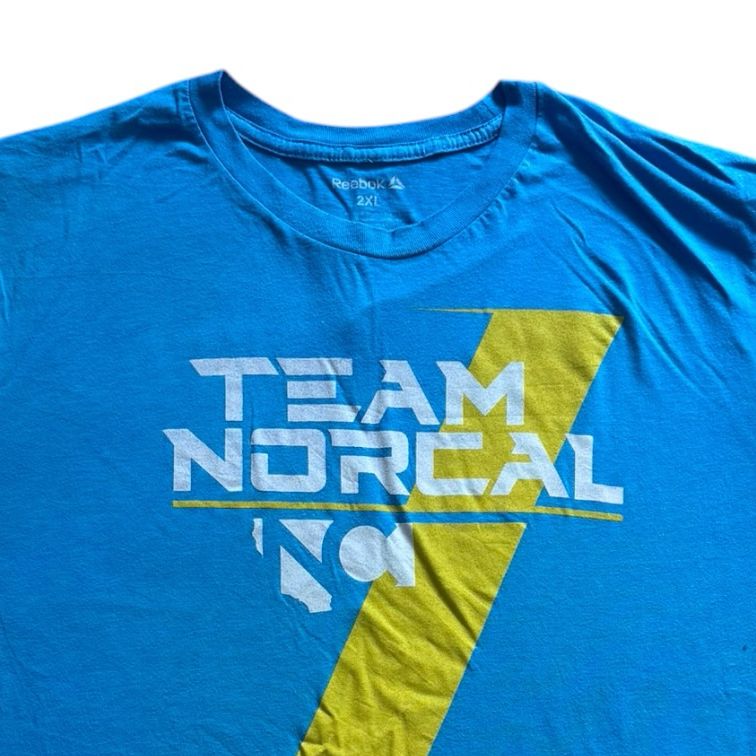 XXL Reebok Blue Team Norcal California T-Shirt