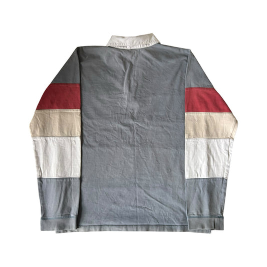 Large Lee Grey, Red and Cream Rugby Shirt
