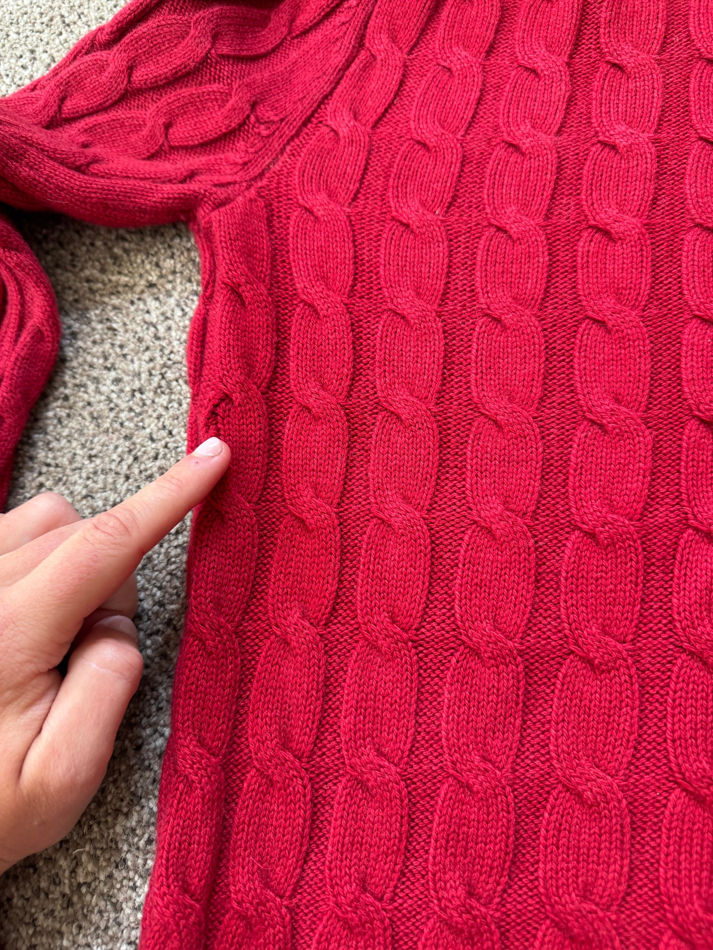 Extra small Gap Red Cable Knit Jumper