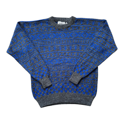 Medium Expressions Blue and Grey Funky Knit