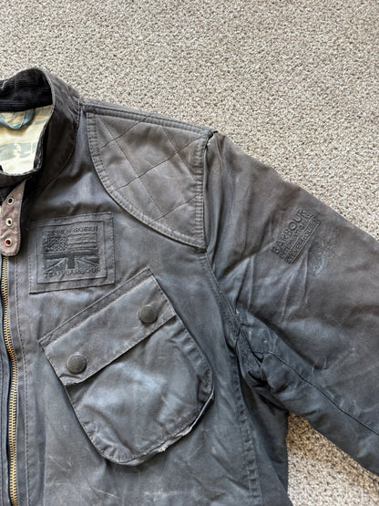 Woman's Extra large Barbour x Steve McQueen Bonner Biker Wax Jacket in a Browny Colour