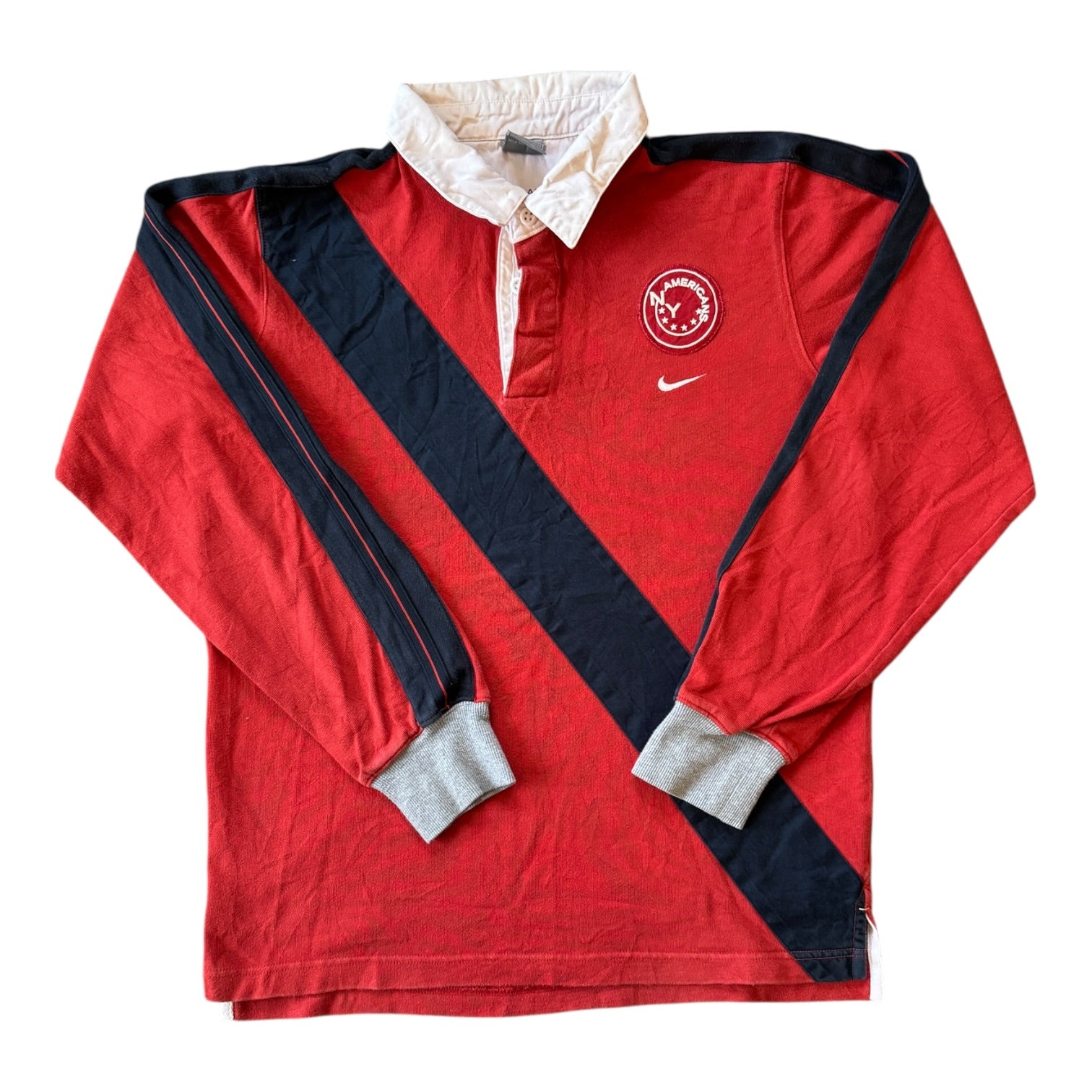 Medium Nike NY Americans Red Rugby Shirt