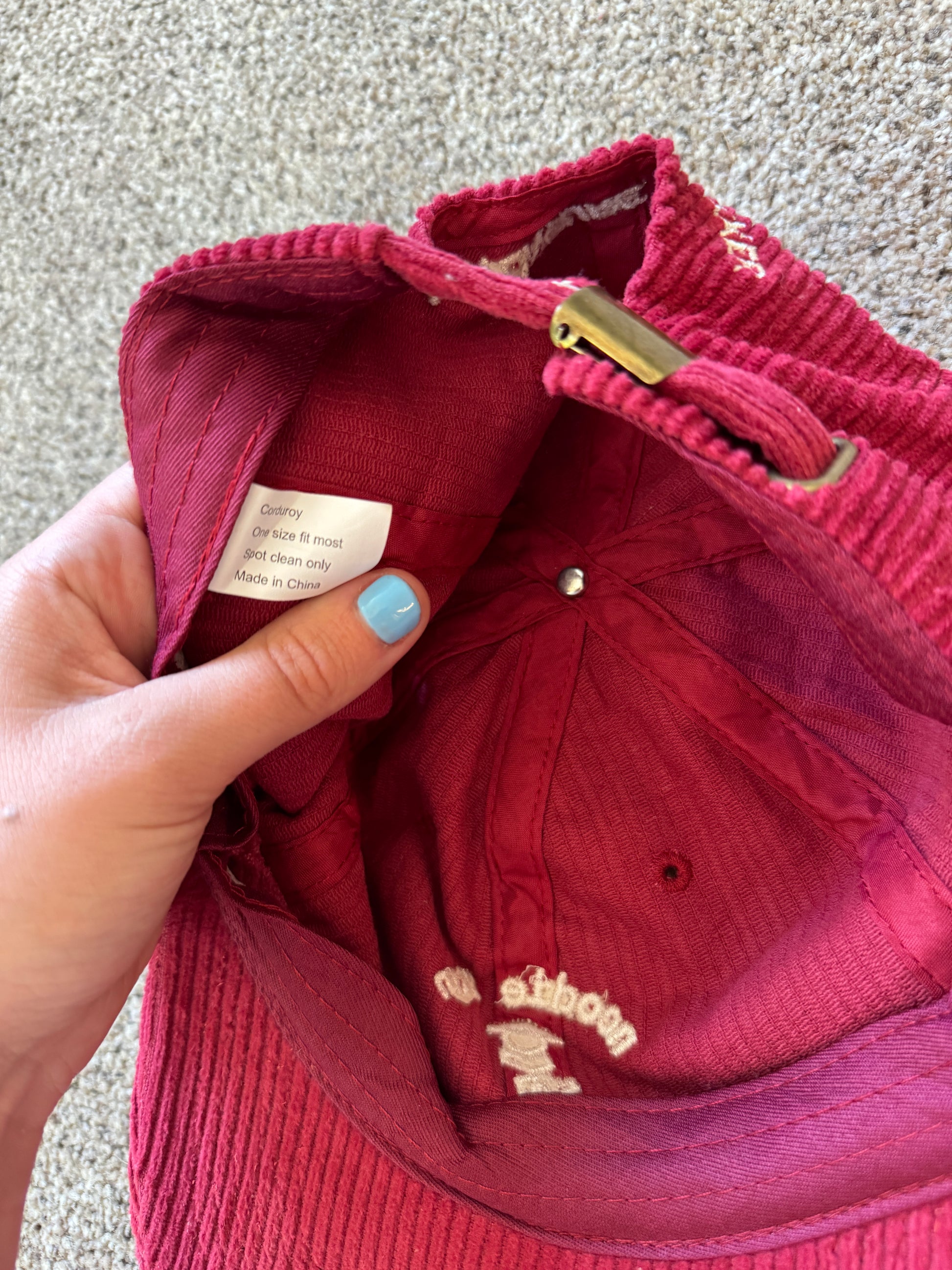Noodie Run Red Corduroy Cap