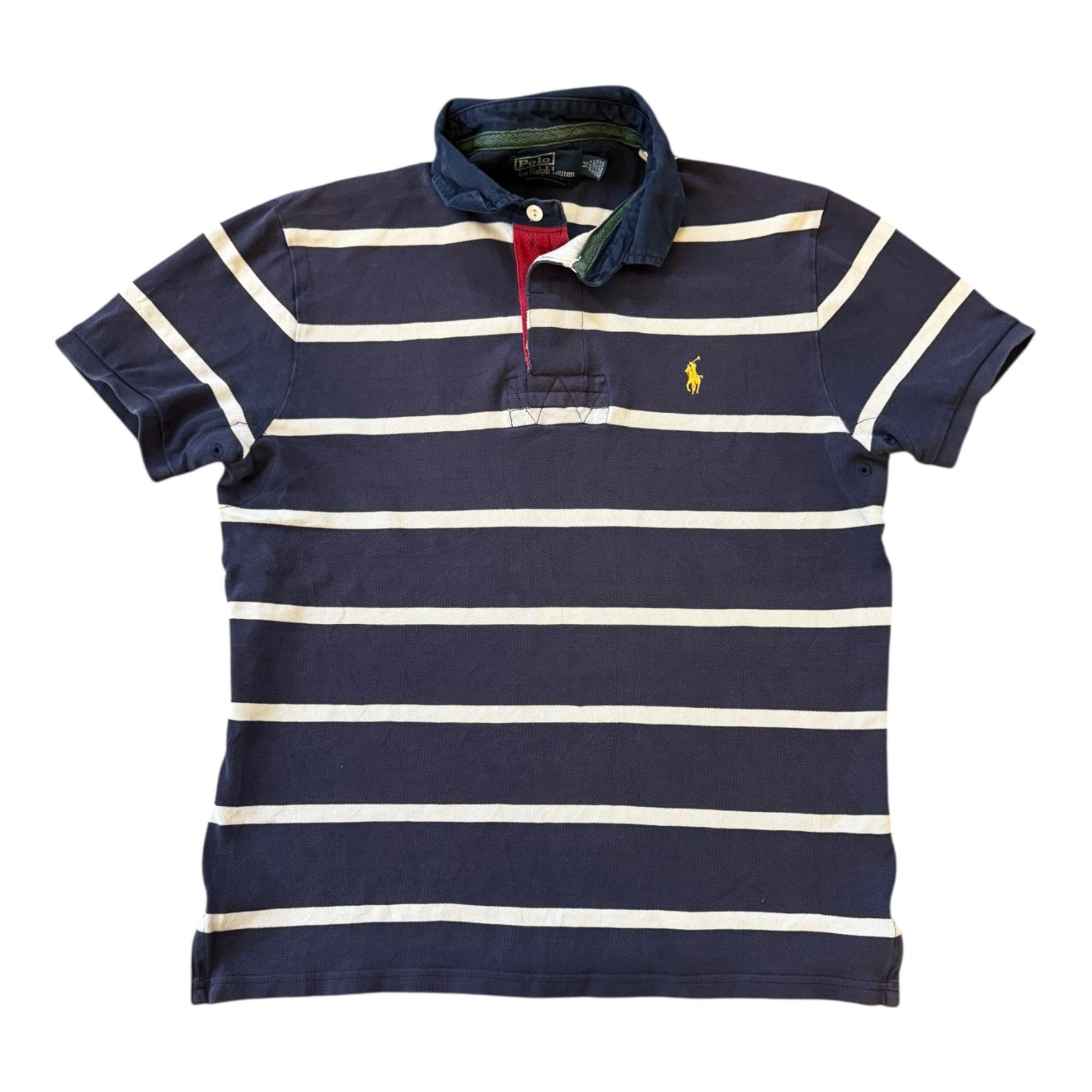 Medium Ralph Lauren Navy and White Polo Shirt