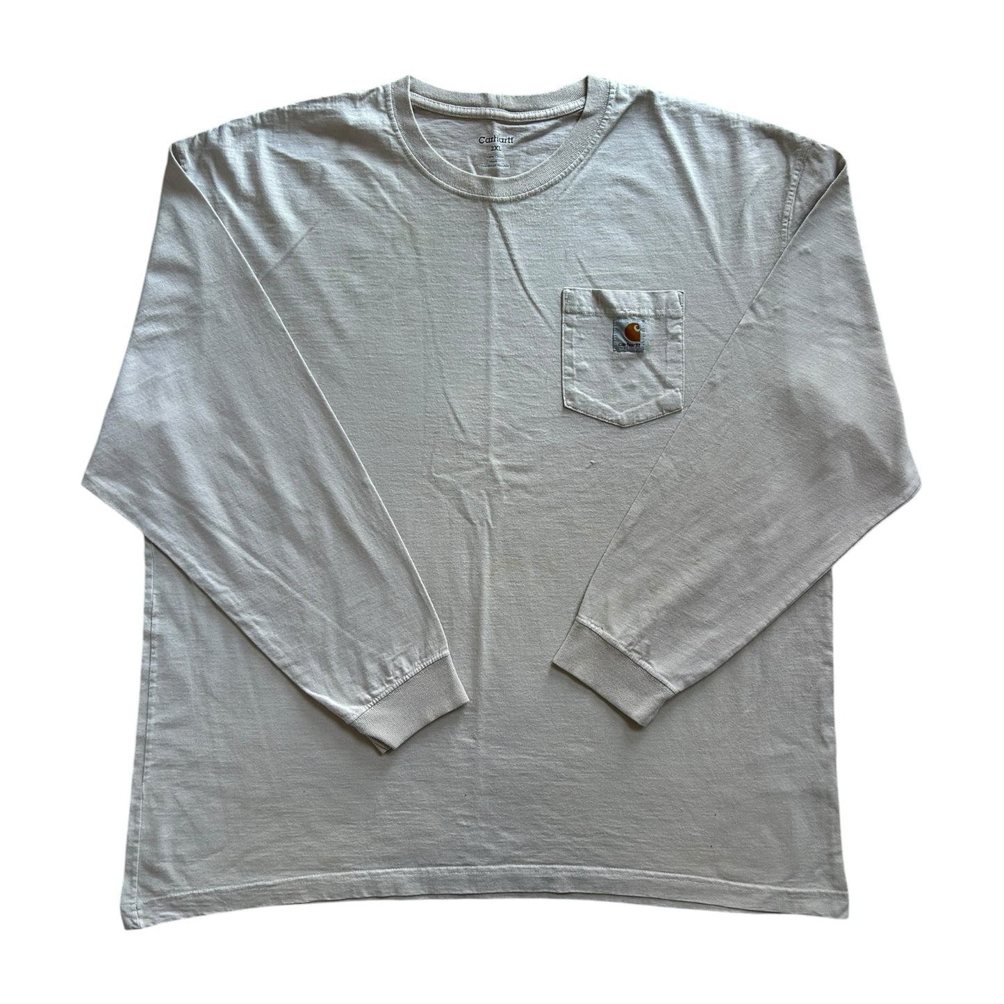 XXL Carhartt Grey Long Sleeved Pocket T-Shirt