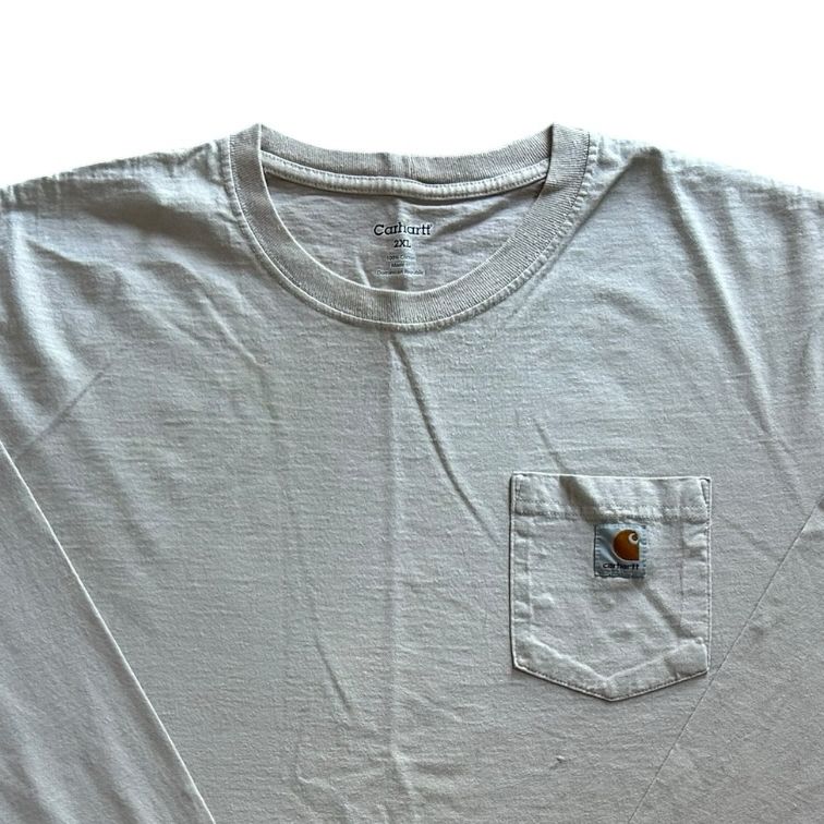 XXL Carhartt Grey Long Sleeved Pocket T-Shirt