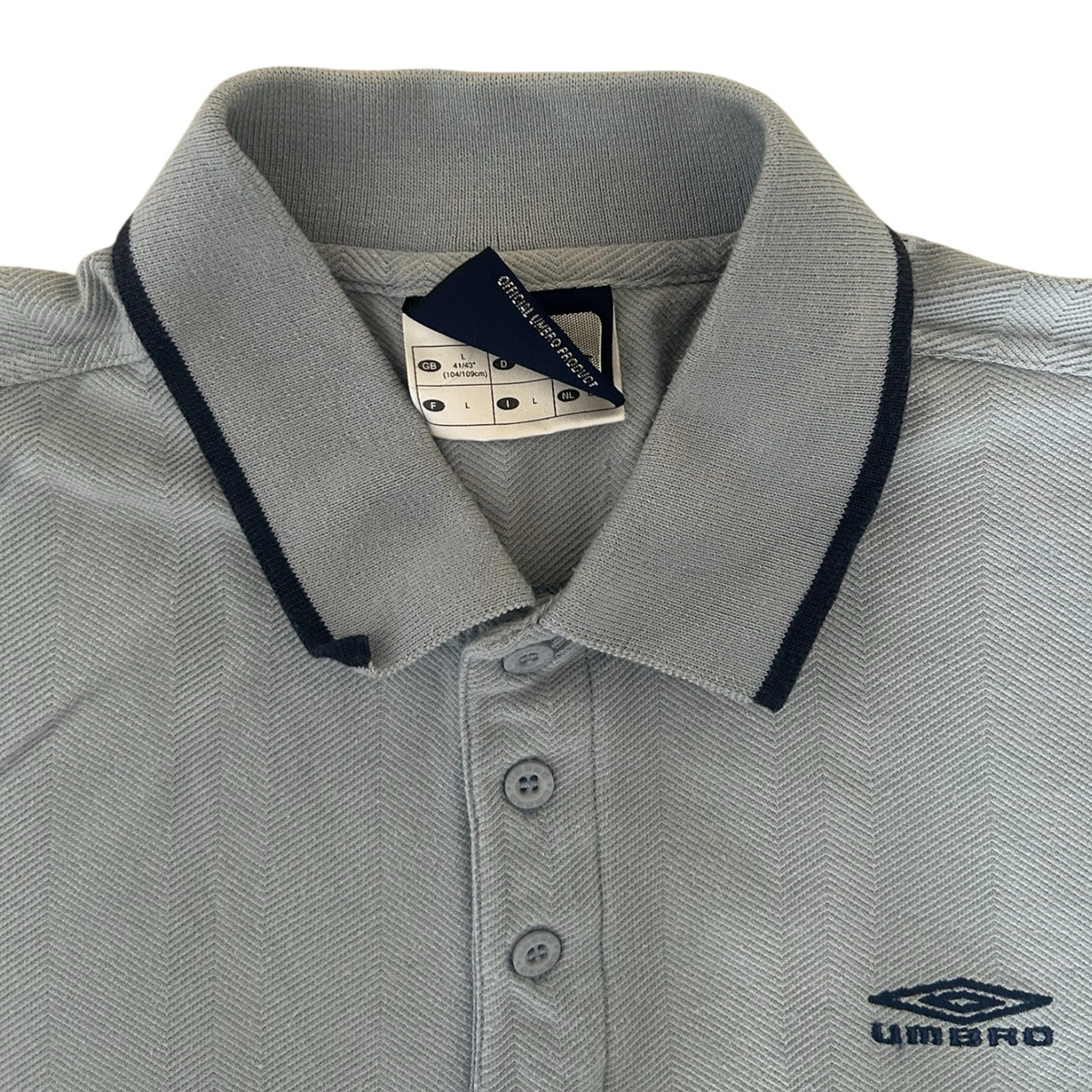 Large Umbro Light Blue Polo Shirt