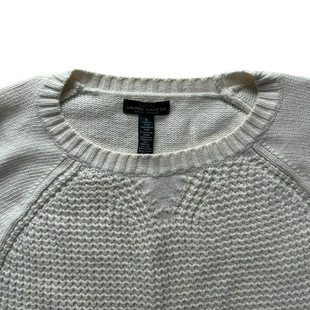 Woman's Extra large Ralph Lauren Beige Knitted Textured Jumper