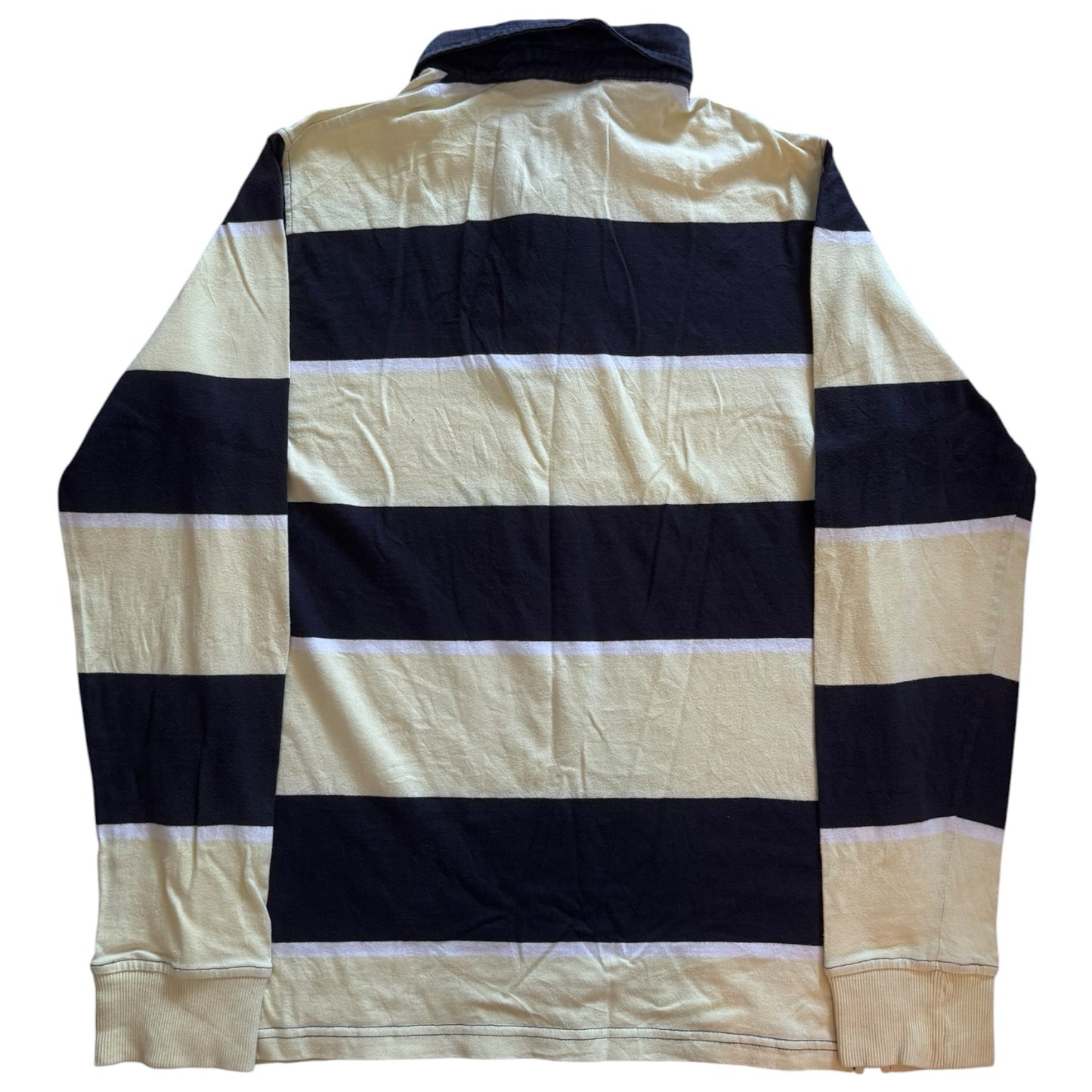 Medium Racing Green Navy and Cream Rugby Shirt