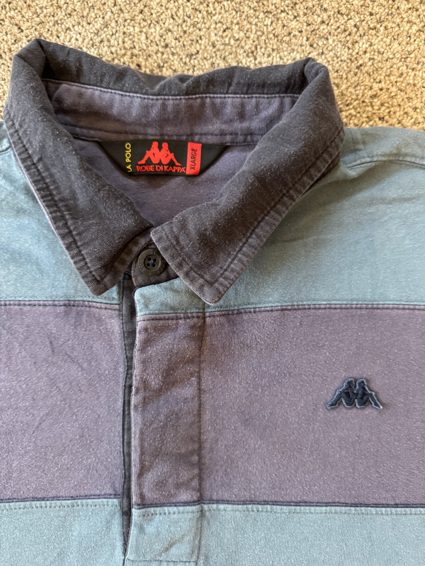 Extra large Kappa Blue And Navy Rugby Shirt