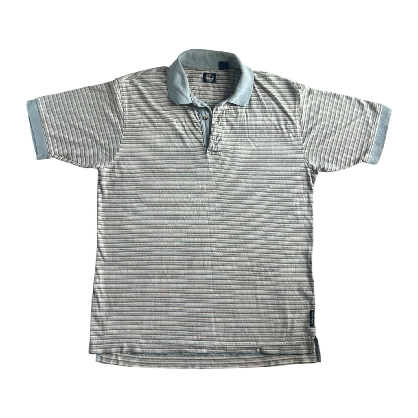 Large Dockers Blue, Green and Beige Polo Shirt
