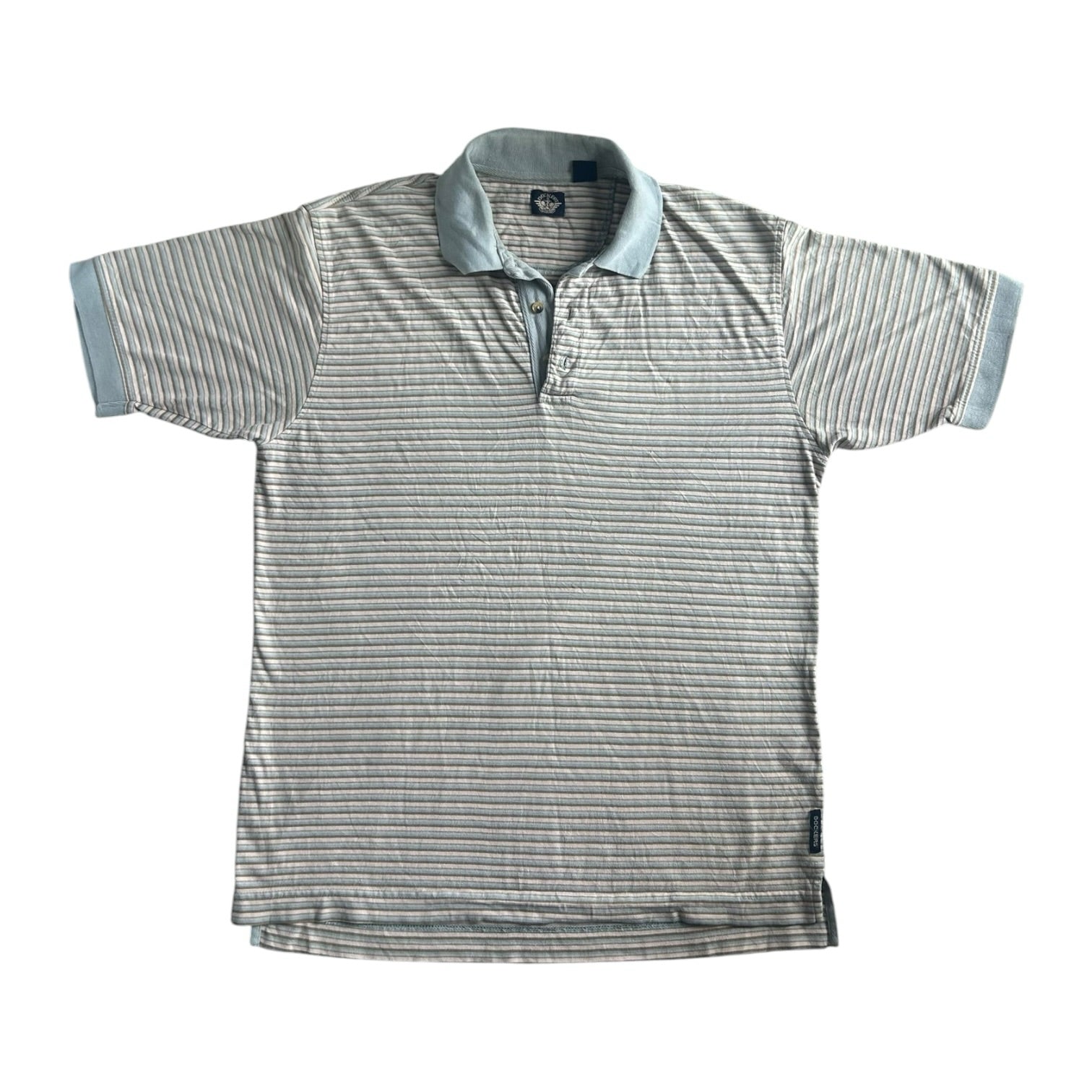 Large Dockers Blue, Green and Beige Polo Shirt