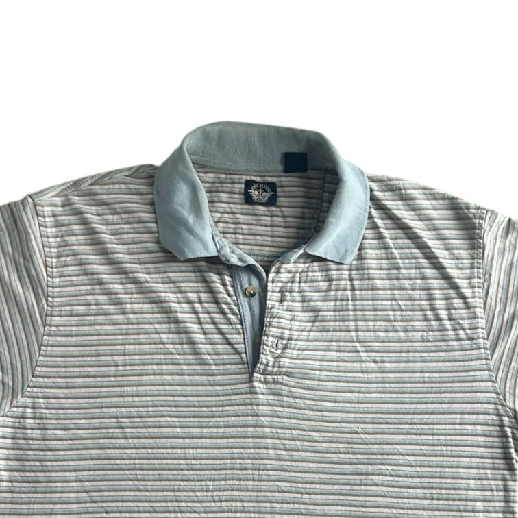 Large Dockers Blue, Green and Beige Polo Shirt