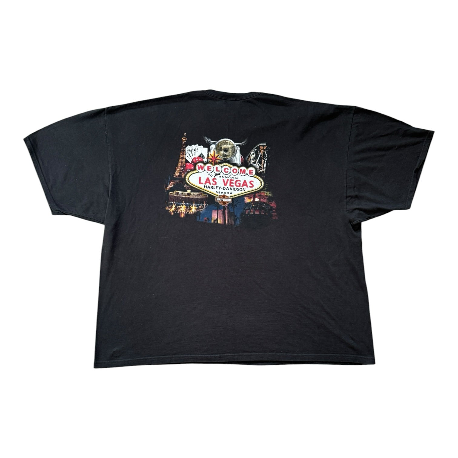 5XL Harley Davidson Black Las Vegas Graphic T-Shirt