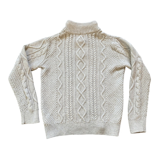 Kids Large Gap Cream 1/4 Button Jumper
