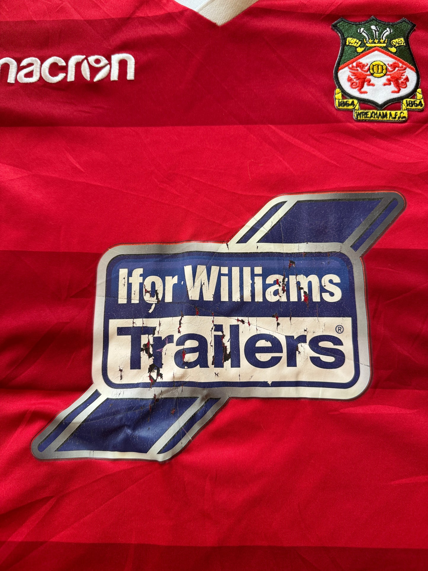 Medium Macron Red 2018 Wrexham Football Shirt