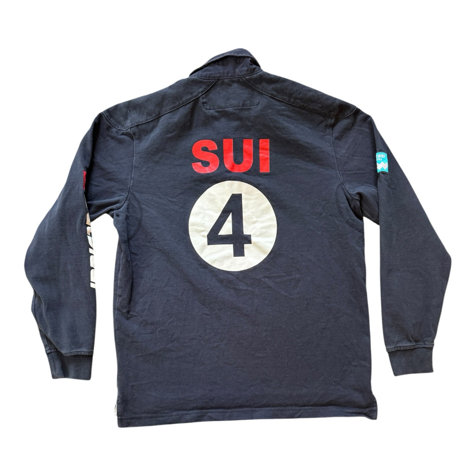 Large Ocean Works Navy Suisse Rugby Shirt