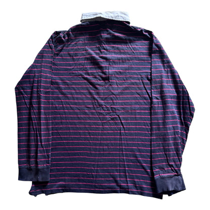 XXL Zara Navy Striped Rugby Shirt