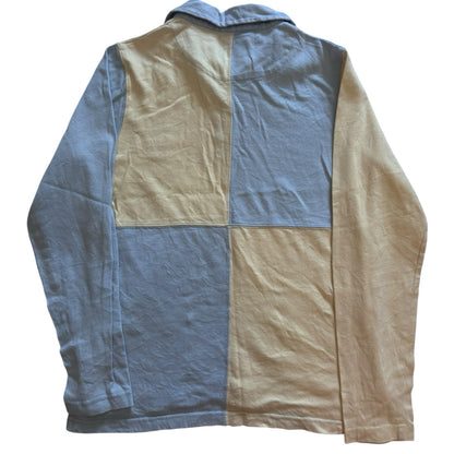 Medium Saccoor Blue and Yellowy Beige Rugby Shirt
