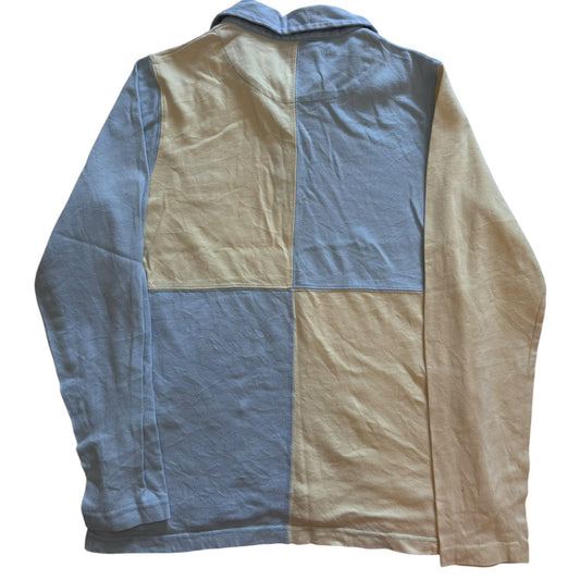 Medium Saccoor Blue and Yellowy Beige Rugby Shirt