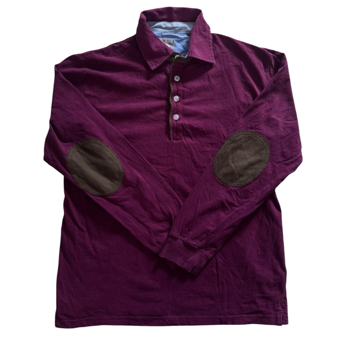 Medium Easy Wear Burgundy Rugby Shirt