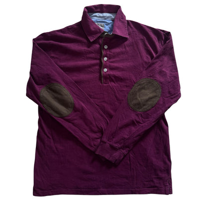 Medium Easy Wear Burgundy Rugby Shirt