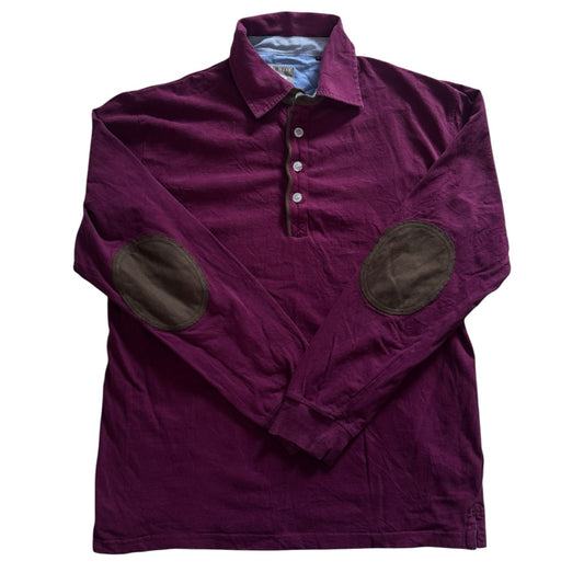 Medium Easy Wear Burgundy Rugby Shirt