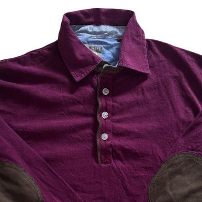 Medium Easy Wear Burgundy Rugby Shirt